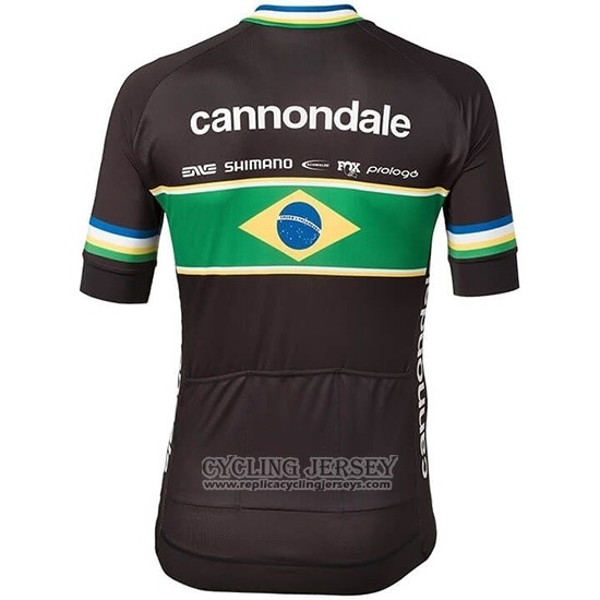 2019 Cycling Jersey Cannondale Shimano Champion Brazil Short Sleeve And Bib Short